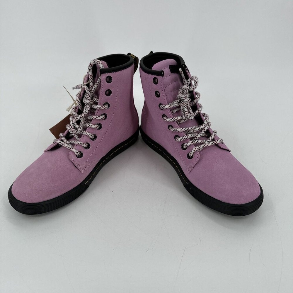 Dr Martens Women's Boots Suede Pink Lavender Sheridan Hi Size US 7 NEW w/ Tags - Picture 9 of 12
